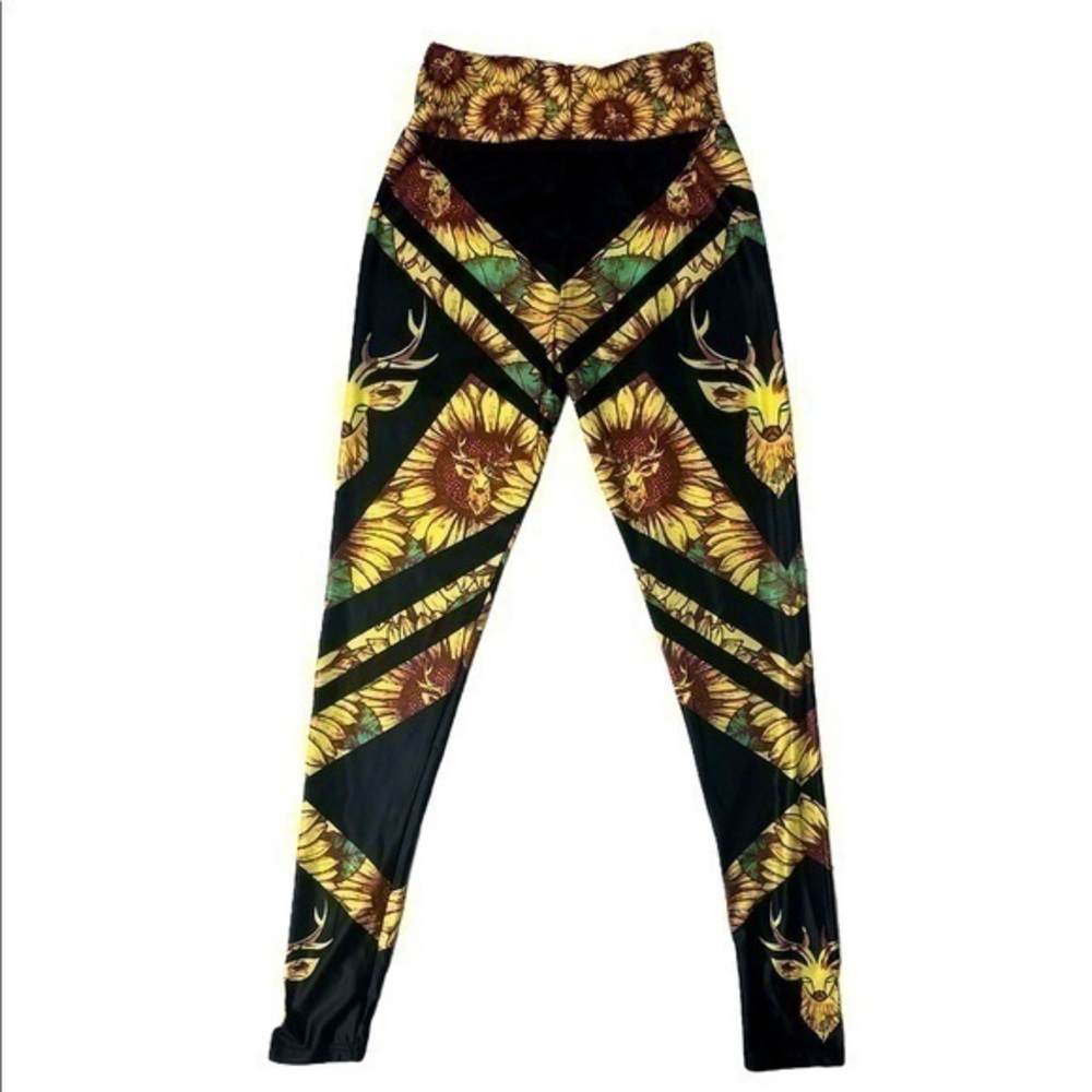 Sunflower Deer Leggings size Small
